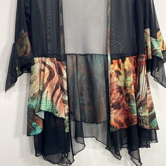 The Pyramid Collection Bohoemian Cardigan Women's Large Black - Picture 3 of 9